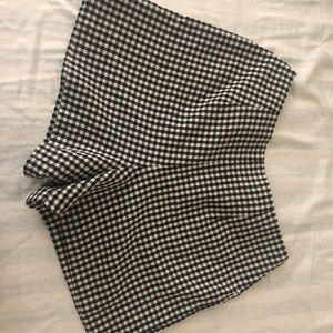 Black & white checkered shorts